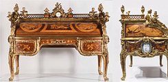 Bureau du Roi - Secrétaire à cylindre du Cabinet intérieur de Louis XV à Versailles