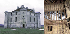 Charpente et pan de bois intérieur du château de Maulnes, Cruzy-le-Châtel (Yonne) - Bourgogne