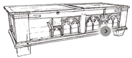Medieval chest (Musée National du Moyen Âge, Thermes de Cluny, Paris - France)